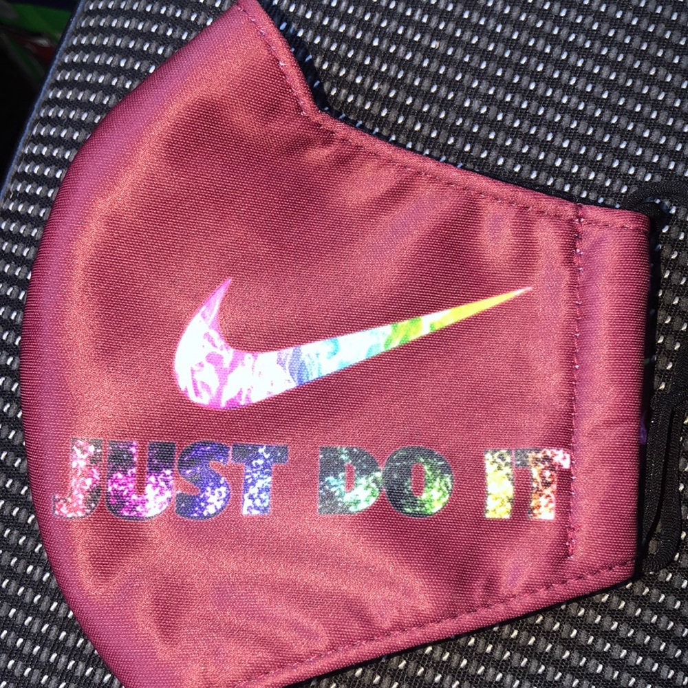 NWOT Burgundy Nike Mask